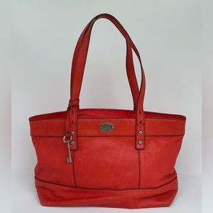 Fossil, Red Leather Tote